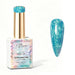 Mermaid Tide Aurora Pearl Gel Polish with turquoise pearl shimmer swatch and glossy nail finish