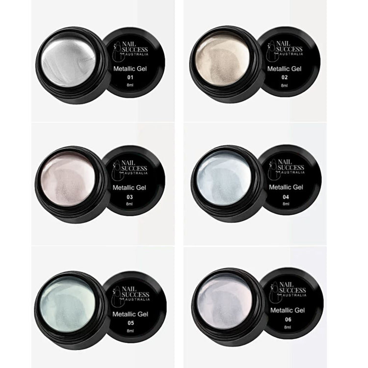 Metallic Mirror Chrome GelPack 6 Colours(01+02+03+04+05+06)