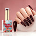 NSI Australia Midnight Noir dark burgundy gel polish with glossy deep wine manicure and swatch, shade 13