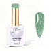 Nail Success Australia Mint Flash reflective glitter gel polish bottle with glossy green nail colour swatch