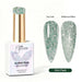 Nail Success Australia Mint Flash reflective glitter gel polish with top coat and reflective effect swatches