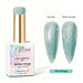 Nail Success Australia Mint Mirage holographic gel polish with top coat and matte top coat swatches
