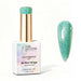Nail Success Australia Mint Mirage holographic gel polish bottle with glossy mint green holographic nail colour swatch