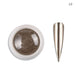 Champagne chrome nail powder shade 19 with metallic mirror nail swatch for nail art, NSI Australia