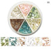 Mixed shape resin shell decoration wheel 03 with white, green, brown and pink shell pieces