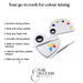 Stainless steel nail art colour mixing palettes with spatula tools for custom gel polish blending and easy salon nail art colour mixing