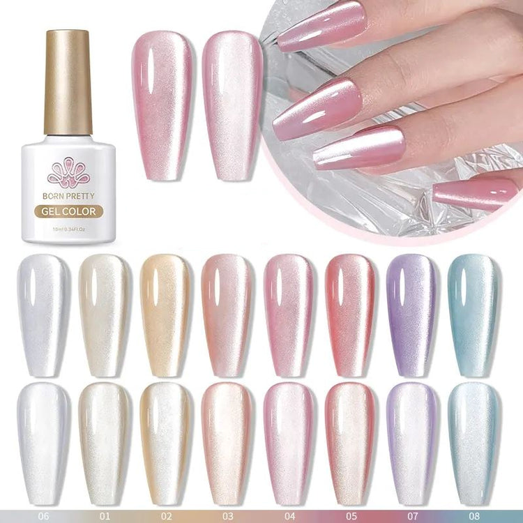Moonlight Cat Eye Magnetic Gel Born PrettyPack 8 Colours(MC01+02+03+04+05+06+07+08)