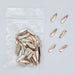 Gold teardrop nail art rhinestones — faceted flatbacks in zip bag with loose samples (NSI Australia)