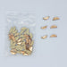 arrow shape champagne-gold faceted flatback nail art crystals, bulk bag with samples