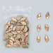 leaf-shaped nail art rhinestones — faceted flatbacks in zip bag with loose samples (NSI Australia)