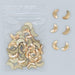 NSI Australia Luxury Rhinestones Series 6 — R10 crescent moon champagne-gold faceted flatback nail art crystals, bulk bag with samples