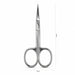Nail Success Australia stainless steel nail and cuticle scissors with 9.5cm length and 4.2cm width measurements, polished finish and precision tip