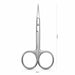 Stainless steel nail and cuticle scissors with straight precision blade, 10.2cm length and 4.9cm finger rings for manicure trimming