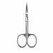 Nail Success Australia stainless steel straight blade nail and cuticle scissors front view with polished loop handles and sharp precision tip
