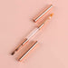 NSI Australia double-ended nail brush — rose-gold with crystal handle, flat and oval gel brush tips, includes protective caps
