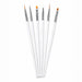Nail Success Australia 6pcs nail art brush set with white handles for liner art, detail work and gel nail designs