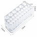 Clear Acrylic Nail Art Brush and Tool Holder with multi-size slots and 13cm by 5.6cm organiser dimensions