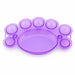 Purple paw-shaped nail art colour mixing palette with multi-well design for gel polish, acrylic paint and custom salon nail art blending