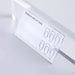 Clear nail art design palette with printed nail shape guides for gel polish mixing and manicure planning