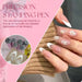 Precision nail stamping pen tips for detailed flower designs on French tip nails