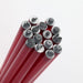 Bundle of red handled nail art pattern pens with engraved metal tips