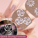 White rose nail designs made with the metal nail art pattern pen