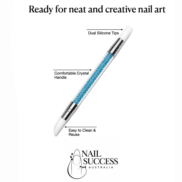 Nail art pen 2 way silicone blue nail art tools NSI Australia