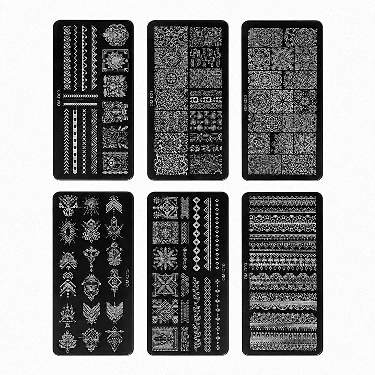 Nail Art Stamping Plates Set