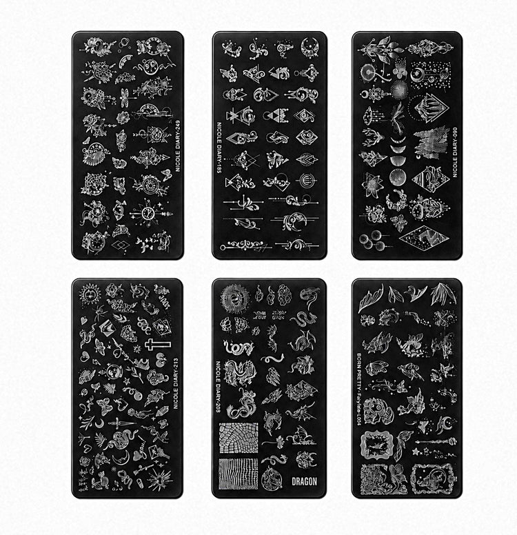Nail Art Stamping Plates Set