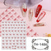 NSI Australia Red Bow Nail Art Sticker Sheet TH-1486 – red ribbon bow decals for gel or acrylic nails with sample manicure designs shown