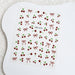 NSI Australia Cherry Bow Nail Art Sticker Sheet MO-272 – red cherry and ribbon bow decals with green stems for gel or acrylic nails