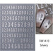 Silver Old English number nail art stickers SW-A10 for custom nail designs