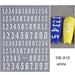 White Old English number nail art stickers SW-A10 for custom nail designs