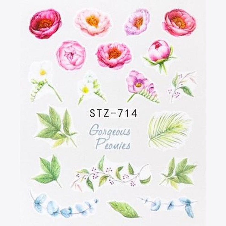 Nail Art Water Transfer Decals STZ Collection - NSI Australia