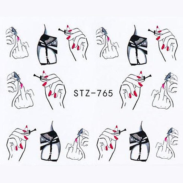 Nail Art Water Transfer Decals STZ Collection - NSI Australia