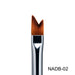 Nail Success Australia NADB-02 V-cut nail art brush — dual-peak synthetic bristles for crisp smile lines, petals and 3D gel