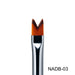 Nail Success Australia NADB-03 V-split nail art brush — deep chevron tip for crisp French smile lines and gel detailing