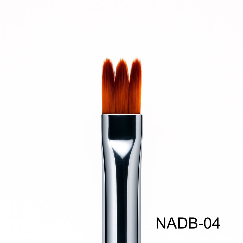 Nail Artist Design Brush NADB-04 close-up with triple petal tip, professional nail art tool