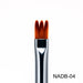 Nail Artist Design Brush NADB-04 close-up with triple petal tip, professional nail art tool