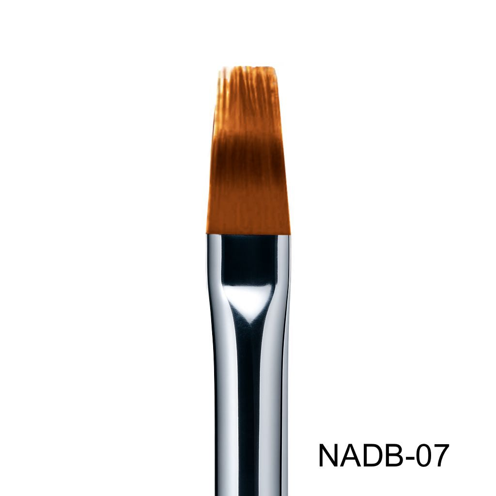 Nail Success Australia NADB-07 flat square nail art brush — straight-cut synthetic bristles for gel polish and builder