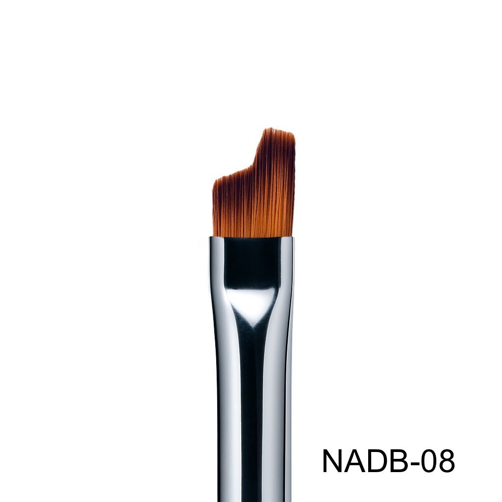 Nail Success Australia NADB-08 angled flat nail art brush — slant-cut synthetic bristles for French tips and cleanup