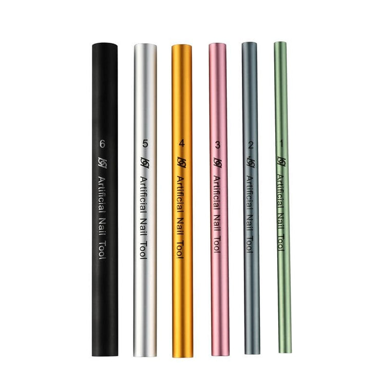 gel nails, sizes 5–10mm (color-coded)