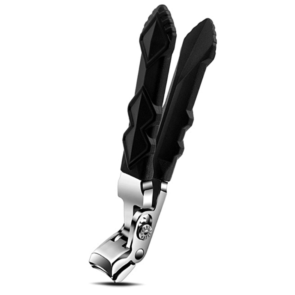 Wide-jaw nail clipper with anti-slip black handle — stainless steel cutter (NSI Australia)