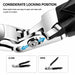 Anti-slip handle wide jaw nail clipper showing push-button locking position for easy open and close storage, NSI Australia