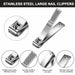 Stainless steel large straight blade nail clipper with non-slip handle and easy-clean design, NSI Australia