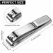 Stainless steel large straight blade nail clipper size guide showing 8.1cm length and design for thick nails, NSI Australia