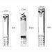 Silver nail clippers 3pcs set with 6cm, 6.5cm and 8cm measurement guide, NSI Australia