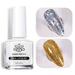 Born Pretty Nail Foil Glue 10ml—transfer foil adhesive for nail art; silver holographic and gold glitter foil results