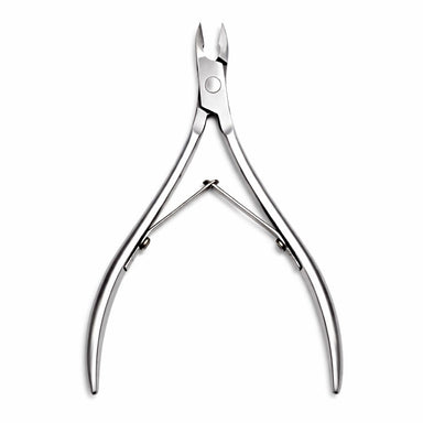 Stainless steel cuticle nipper with double spring handle for precise cuticle trimming