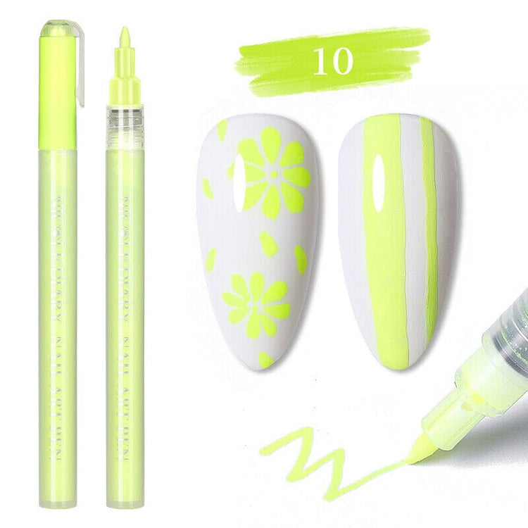 Nail Painting Pen NICOLE DIARY10 (Neon Yellow)